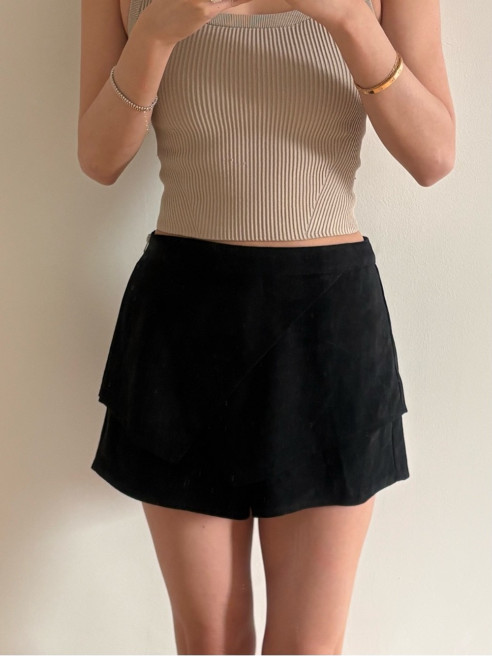 Black Indika LF Microfiber Skort 8 AU/4 US